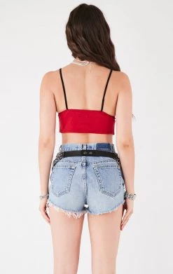 FURST OF A KIND FESTIVAL VINTAGE DOUBLE PIN FRONT CROPPED TANK