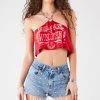 FURST OF A KIND VINTAGE CHAIN HALTER TOP