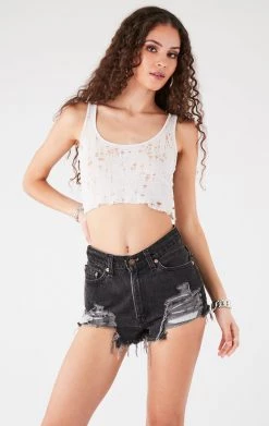 FURST OF A KIND VINTAGE BLACK DENIM SHORTS