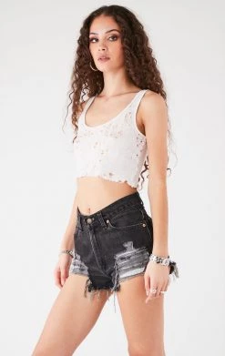FURST OF A KIND VINTAGE BLACK DENIM SHORTS