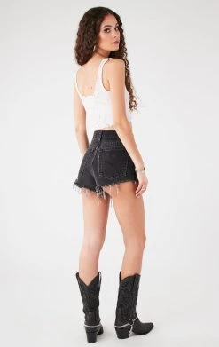 FURST OF A KIND VINTAGE BLACK DENIM SHORTS