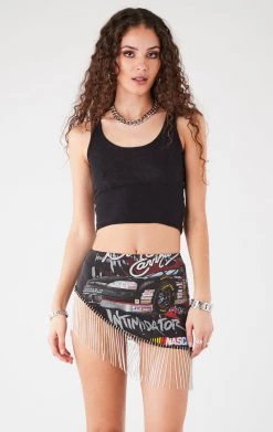 FURST OF A KIND VINTAGE RHINESTONE FRINGE SKIRT