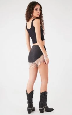 FURST OF A KIND VINTAGE RHINESTONE FRINGE SKIRT