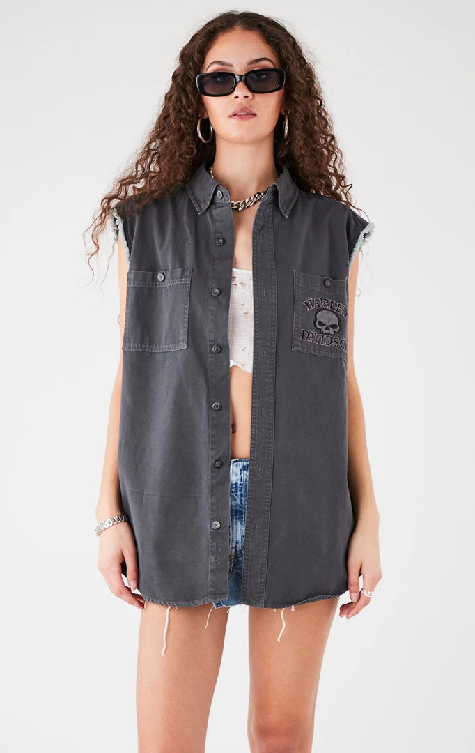 FURST OF A KIND VINTAGE HARLEY SLEEVELESS BUTTON DOWN 5 FURST OF A KIND VINTAGE HARLEY SLEEVELESS BUTTON DOWN