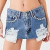 FURST OF A KIND FESTIVAL VINTAGE STUD POCKET MICRO MINI DENIM SKIRT