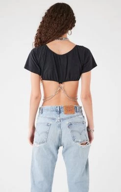 FURST OF A KIND VINTAGE O-RING CHAIN CROP TEE VINTAGE CHAINS 7 FURST OF A KIND VINTAGE O-RING CHAIN CROP TEE VINTAGE CHAINS