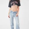 FURST OF A KIND VINTAGE RHINESTONE FRINGE CROP TEE