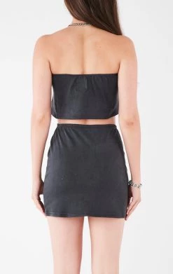 FURST OF A KIND VINTAGE CHAIN NECK HALTER TOP AND SKIRT SET