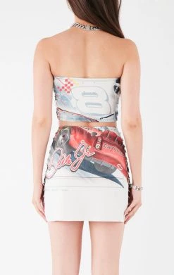 FURST OF A KIND VINTAGE CHAIN LADDER TUBE TOP AND SKIRT SET FESTIVAL