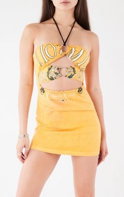 FURST OF A KIND VINTAGE DOUBLE RING CUT OUT HALTER DRESS VINTAGE DRESSES