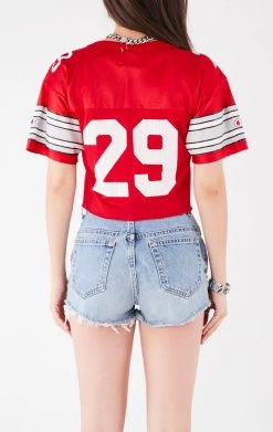 FURST OF A KIND VINTAGE CHAIN LACE UP JERSEY TEE