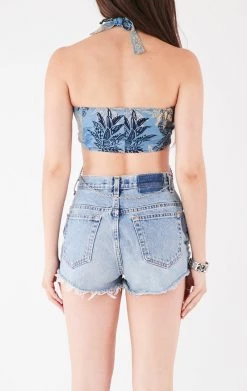 FURST OF A KIND VINTAGE HAWAIIAN TIE NECK CHAIN BRA TOP FESTIVAL 7 FURST OF A KIND VINTAGE HAWAIIAN TIE NECK CHAIN BRA TOP FESTIVAL