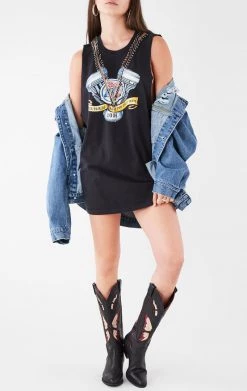 FURST OF A KIND VINTAGE V SAFETY PIN SLEEVELESS TEE