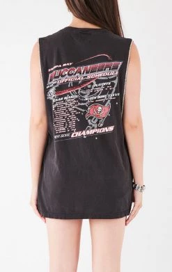 FURST OF A KIND VINTAGE RHINESTONE TRIM SLEEVELESS TEE VINTAGE NFL