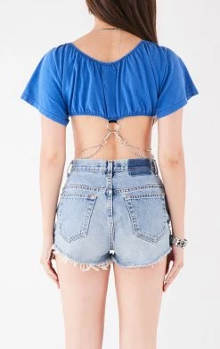 FURST OF A KIND VINTAGE O-RING CHAIN CROP TEE VINTAGE CHAINS