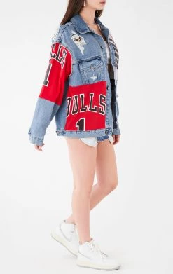 FURST OF A KIND VINTAGE SPLICED PATCHWORK DENIM JACKET