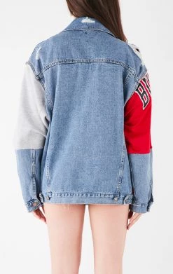 FURST OF A KIND VINTAGE SPLICED PATCHWORK DENIM JACKET