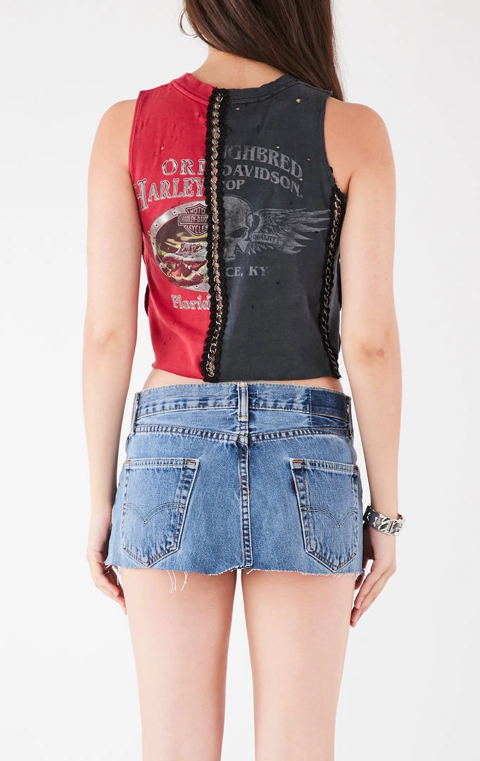 FURST OF A KIND VINTAGE SPLICED CHAIN SLEEVELESS TEE VINTAGE CHAINS 4 FURST OF A KIND VINTAGE SPLICED CHAIN SLEEVELESS TEE VINTAGE CHAINS