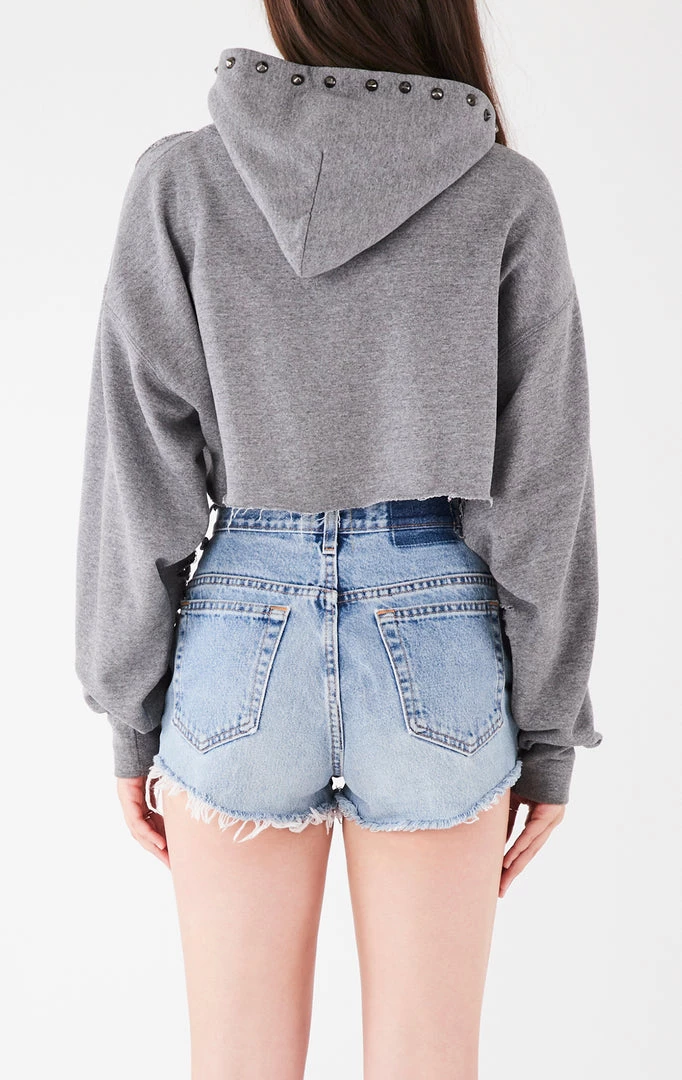 FURST OF A KIND VINTAGE COLLEGE VINTAGE RIPPED STUDDED HOOD CROPPED HOODIE 4 FURST OF A KIND VINTAGE COLLEGE VINTAGE RIPPED STUDDED HOOD CROPPED HOODIE