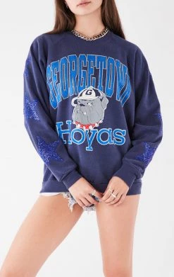 FURST OF A KIND VINTAGE COLLEGE VINTAGE BLUE STAR PATCH SWEATSHIRT