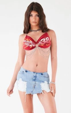 FURST OF A KIND VINTAGE WATERFALL CHAIN BRA TOP FESTIVAL