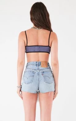 FURST OF A KIND FESTIVAL VINTAGE RHINESTONE FRINGE BRA TOP