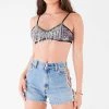 FURST OF A KIND VINTAGE RHINESTONE FRINGE BRA TOP