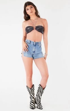 FURST OF A KIND VINTAGE CHAIN NECK O-RING TUBE TOP FESTIVAL