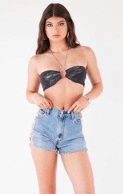 FURST OF A KIND VINTAGE CHAIN NECK O-RING TUBE TOP FESTIVAL