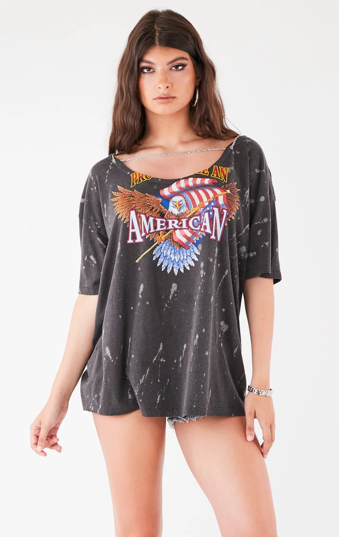 FURST OF A KIND VINTAGE CHAIN OVERLAY CUTOUT BACK TEE FESTIVAL 5 FURST OF A KIND VINTAGE CHAIN OVERLAY CUTOUT BACK TEE FESTIVAL