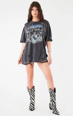 FURST OF A KIND VINTAGE PINS VINTAGE MULTI DRAPED CHAIN TEE