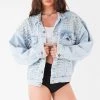 FURST OF A KIND VINTAGE ALLOVER SPIKE STUD DENIM JACKET
