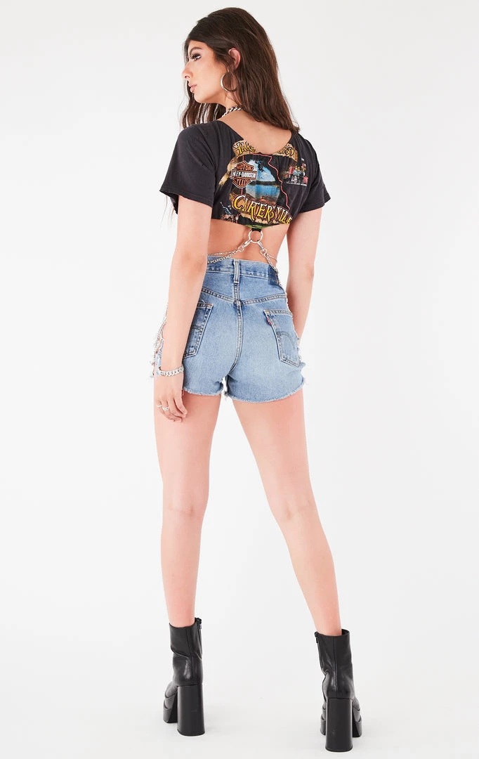 FURST OF A KIND VINTAGE O-RING CHAIN CROP TEE FESTIVAL 5 FURST OF A KIND VINTAGE O-RING CHAIN CROP TEE FESTIVAL