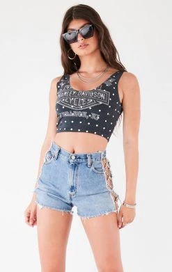 FURST OF A KIND VINTAGE ALLOVER RHINESTONE TANK FESTIVAL