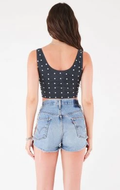 FURST OF A KIND VINTAGE ALLOVER RHINESTONE TANK FESTIVAL