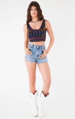 FURST OF A KIND VINTAGE ALLOVER RHINESTONE TANK VINTAGE SPORTS