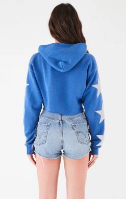 FURST OF A KIND VINTAGE STAR PATCH CROPPED HOODIE VINTAGE COLLEGE