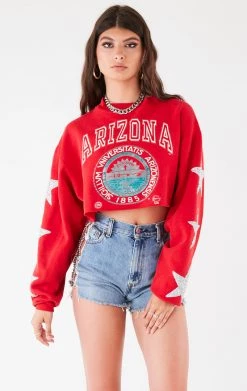 FURST OF A KIND VINTAGE STAR PATCH CROPPED SWEATSHIRT VINTAGE COLLEGE