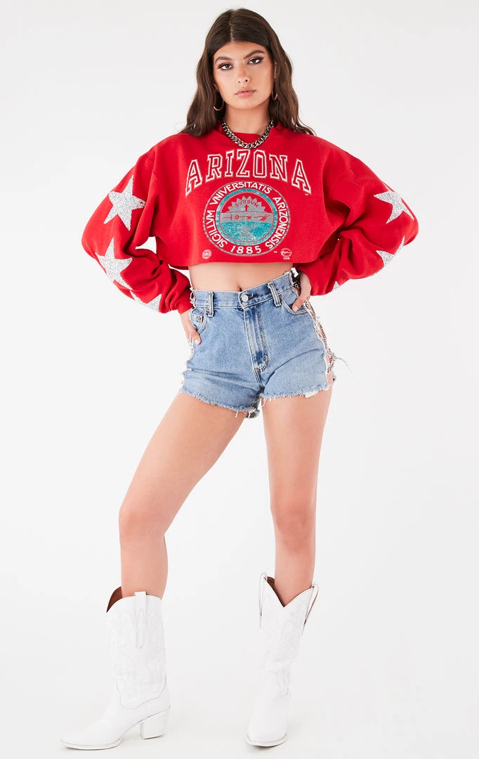 FURST OF A KIND VINTAGE STAR PATCH CROPPED SWEATSHIRT VINTAGE COLLEGE 3 FURST OF A KIND VINTAGE STAR PATCH CROPPED SWEATSHIRT VINTAGE COLLEGE