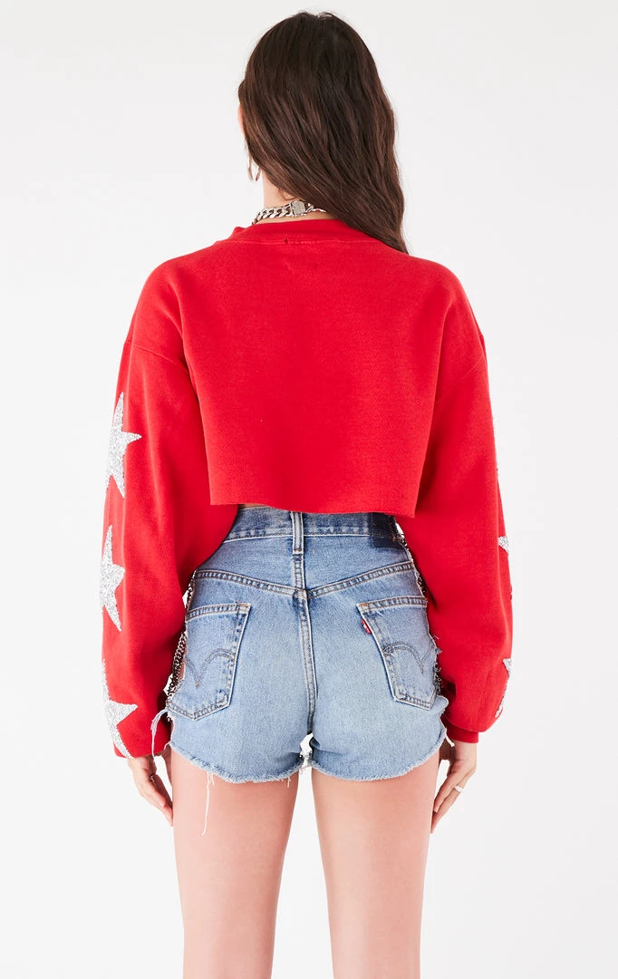 FURST OF A KIND VINTAGE STAR PATCH CROPPED SWEATSHIRT VINTAGE COLLEGE 5 FURST OF A KIND VINTAGE STAR PATCH CROPPED SWEATSHIRT VINTAGE COLLEGE