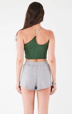 FURST OF A KIND VINTAGE CHAINS VINTAGE ONE SHOULDER DOUBLE CHAIN SHORT SET