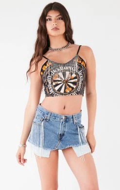 FURST OF A KIND FESTIVAL VINTAGE RHINESTONE FRINGE TANK