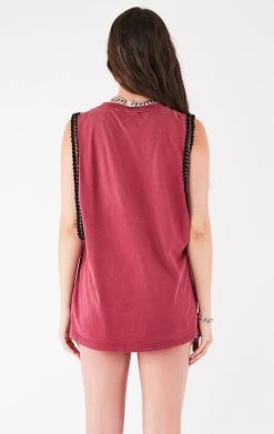 FURST OF A KIND VINTAGE CHAINS VINTAGE CHAIN TRIM SLEEVELESS TEE