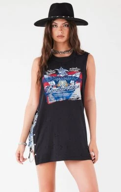 FURST OF A KIND VINTAGE CHAINS VINTAGE CHAIN SIDE SLEEVELESS TEE