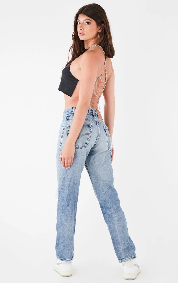 FURST OF A KIND VINTAGE HALTER NECK WATERFALL CHAIN BACK TOP 4 FURST OF A KIND VINTAGE HALTER NECK WATERFALL CHAIN BACK TOP