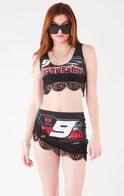 FURST OF A KIND VINTAGE LACE TRIM TANK AND SKIRT SET FESTIVAL