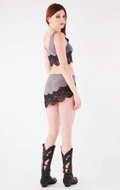 FURST OF A KIND FESTIVAL VINTAGE LACE TRIM TANK AND SKIRT SET