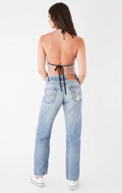 FURST OF A KIND VINTAGE RHINESTONE FRINGE TIE BRA TOP 7 FURST OF A KIND VINTAGE RHINESTONE FRINGE TIE BRA TOP