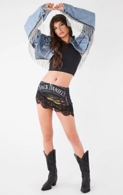 FURST OF A KIND FESTIVAL VINTAGE LACE TRIM SKIRT