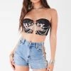 FURST OF A KIND VINTAGE CUT OUT WATERFALL CHAIN TUBE TOP